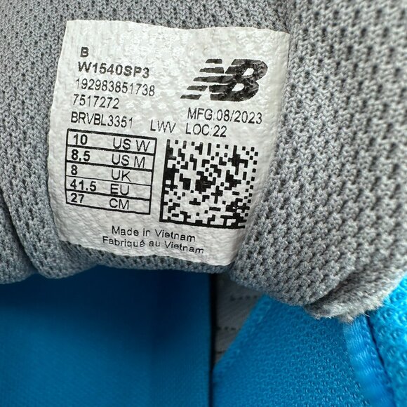 NWOB New Balance Women's 1540V3 Running Walking Shoes, Size 10B, Silver/Blue - Picture 11 of 15